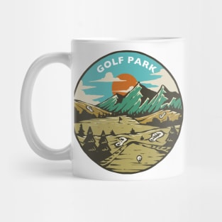 Golf Park Illustration Design Mug